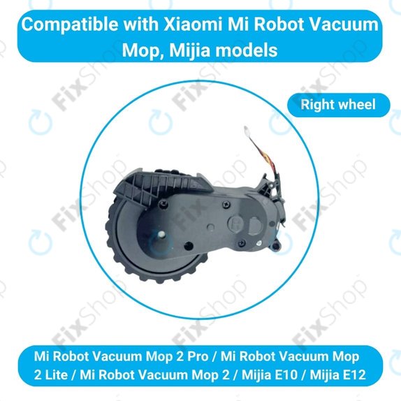 Xiaomi Mijia E10, E12, Mi Robot Vacuum Mop 2 Lite, 2 Pro - Kolo z Motorjem (Desno) (Črna)