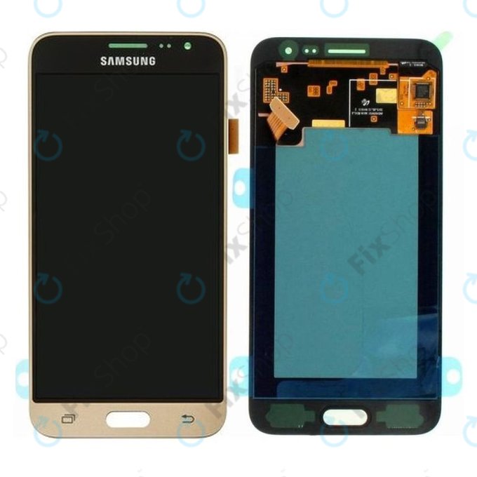 Samsung Galaxy J3 J320F (2016) - LCD zaslon + steklo na dotik (Gold) - GH97-18414B, GH97-18748B Genuine Service Pack