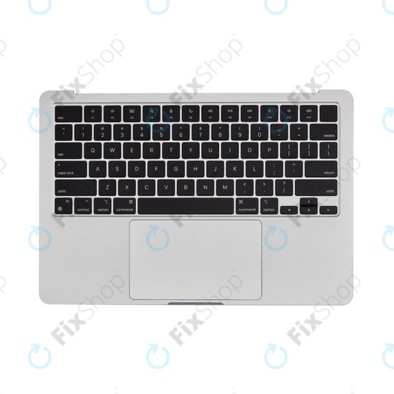 Zgornji okvir tipkovnice za MacBook Air 13", A3113 (2024), US tipkovnico in baterijo, Silver, 661-40228, Genuine Apple