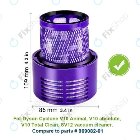 Dyson V10 - Filter za prah