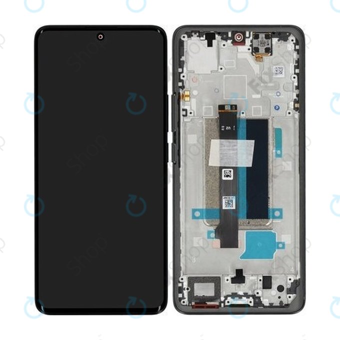 Xiaomi Redmi Note 13 Pro+ 23090RA98C - LCD zaslon + steklo na dotik + okvir (Midnight Black) - 560002N16U00 Genuine Service Pack