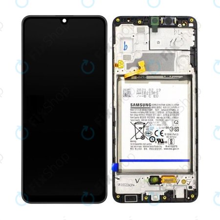 Samsung Galaxy A32 A325F - LCD zaslon + steklo na dotik + okvir + baterija (Awesome Black) - GH82-25611A, GH82-25612A Genuine Service Pack