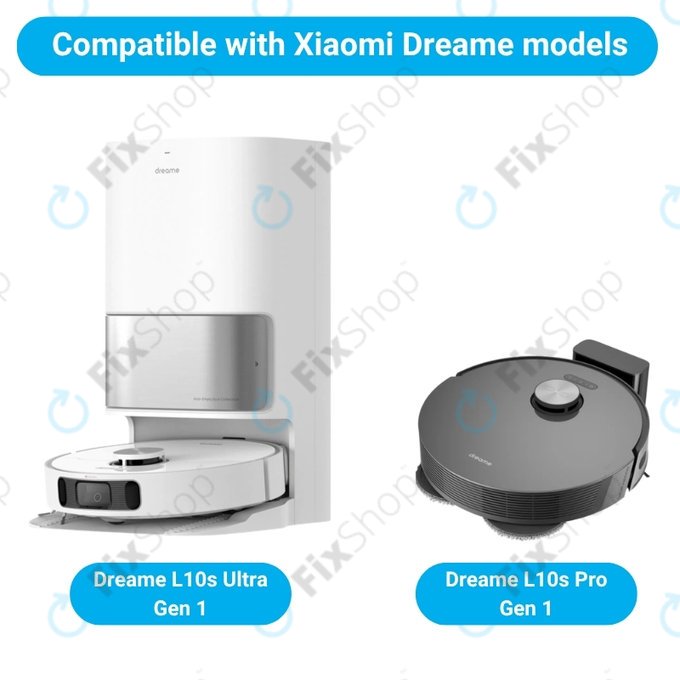 Komplet nadomestnih delov za Xiaomi Dreame L10s Ultra, Xiaomi Dreame L10s Pro (1x Glavna krtača, 2x Filter, 2x Stranska krtača)
