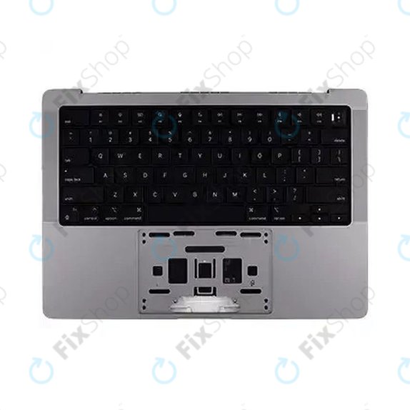 Zgornji okvir tipkovnice za MacBook Pro 14", A3112 (2024), US tipkovnico in baterijo, Space Black, 661-42518, Genuine Apple