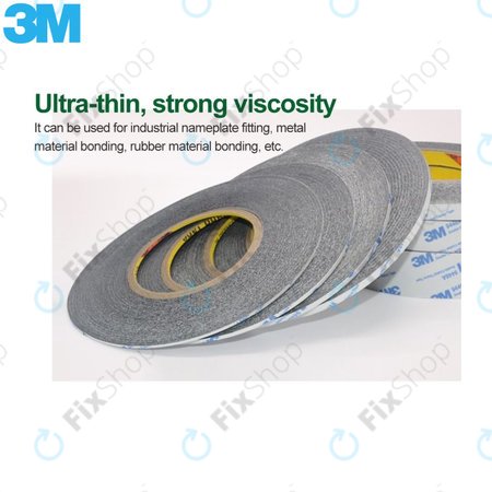 3M - Dvostranski lepilni trak - 3mm x 50 m (črn)