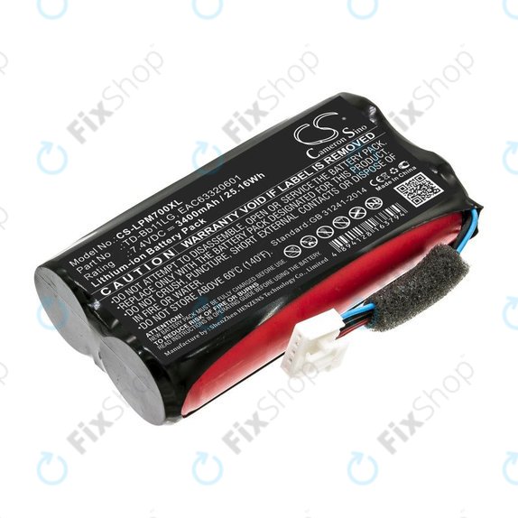 Baterija za LG Music Flow P7, Xboom Go PK7, 3400mAh, Li-Ion, 7.4V, TD-Bb11LG, HQ