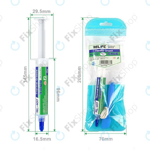 Silikonska termalna pasta Relife RL-407, 6 W/mK, 20g, modra