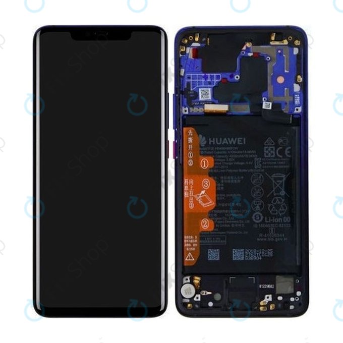 Huawei Mate 20 Pro - LCD zaslon + steklo na dotik + okvir + baterija (Twilight) - 02352GGC Genuine Service Pack