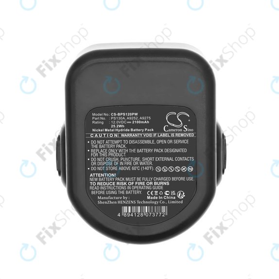 Baterija za Black & Decker Cd1202, 2100mAh, Ni-MH, 12V, PS130A, HQ