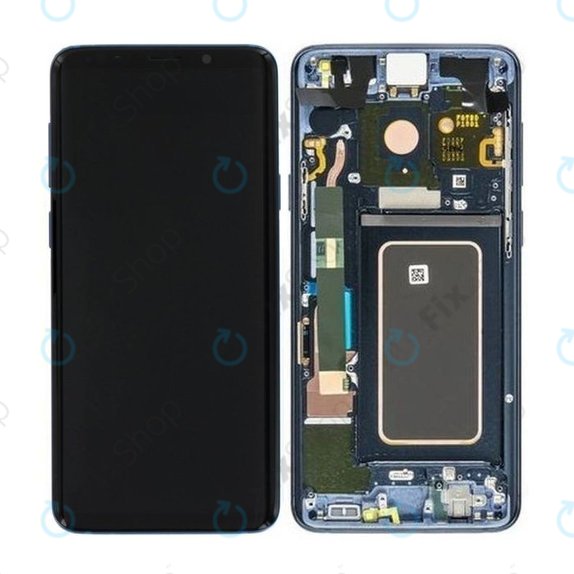 Samsung Galaxy S9 Plus G965F, G965FD - LCD zaslon + steklo na dotik + okvir (Coral Blue) - GH97-21691D, GH97-21722D, GH97-21692D Genuine Service Pack