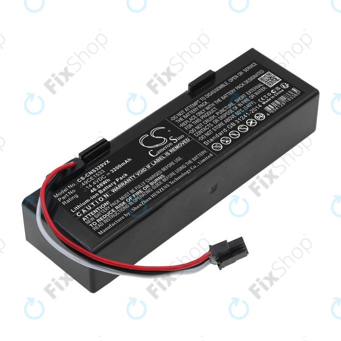 Baterija za ETA Navaggio 2228, Cecotec Conga 3290, 3490, 3890, 3200mAh, Li-Ion, 14.4V, 49CE1533, HQ