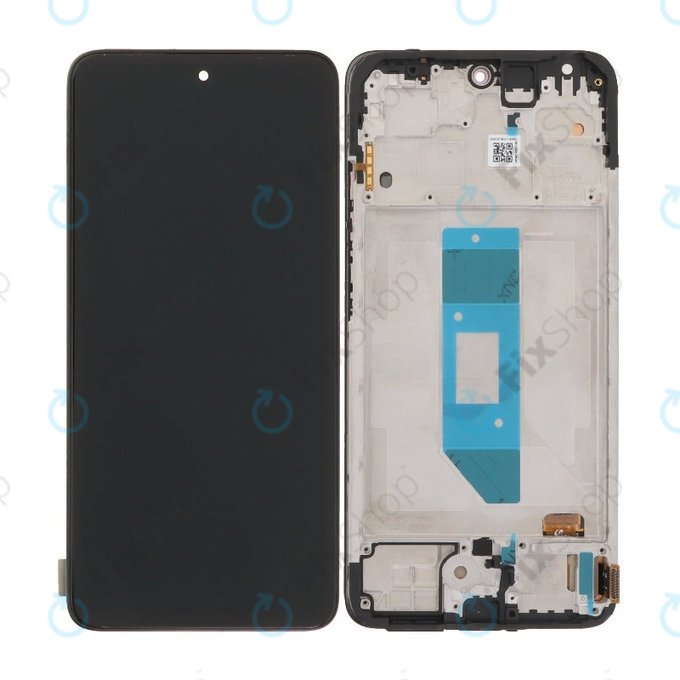 Zaslon OLED za Xiaomi Redmi Note 14 4G, Black, Steklo na dotik z okvirjem