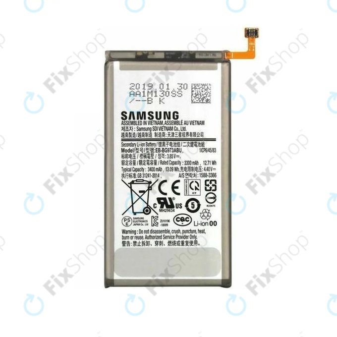 Samsung Galaxy S10 G973F - Baterija EB-BG973ABU 3400mAh - GH82-18826A Genuine Service Pack