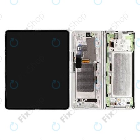 Samsung Galaxy Z Fold 3 F926B - LCD zaslon + steklo na dotik + okvir (Phantom Silver) - GH82-26283C, GH82-26284C Genuine Service Pack