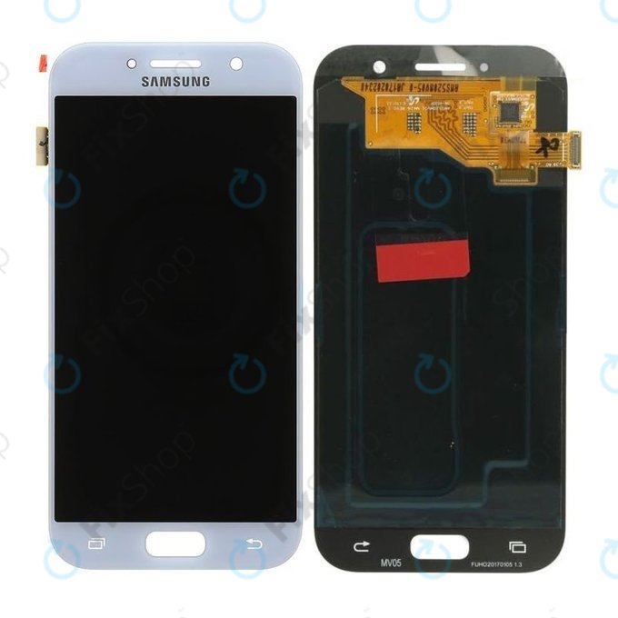 Samsung Galaxy A5 A520F (2017) - LCD zaslon + steklo na dotik (Blue Haze) - GH97-19733C, GH97-20135C Genuine Service Pack