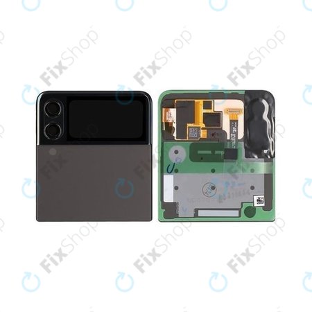 Samsung Galaxy Z Flip 3 F711B - LCD zaslon + steklo na dotik + okvir (zunanji) (Phantom Black) - GH97-26773A Genuine Service Pack