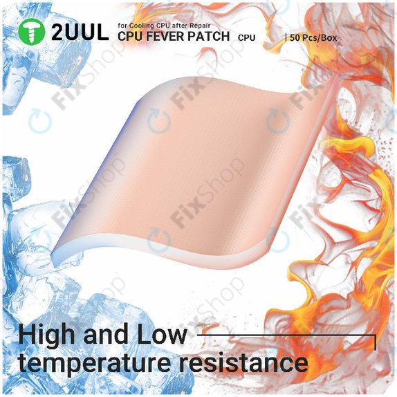 Termična podloga za CPU, hlajenje, 2UUL SC09, 17x15x1.5mm