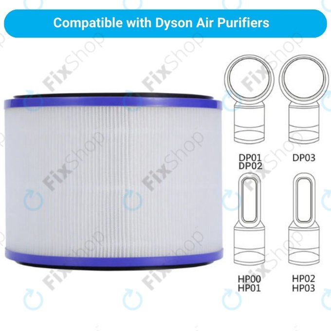 Dyson Pure Hot + Cool-series, Pure Cool Desk-series - HEPA filter (Aktivno oglje) (Purple)