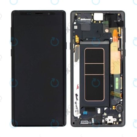 Samsung Galaxy Note 9 N960U - LCD zaslon + steklo na dotik + okvir (Midnight Black) - GH97-22269A, GH97-23737A, GH97-22270A Genuine Service Pack
