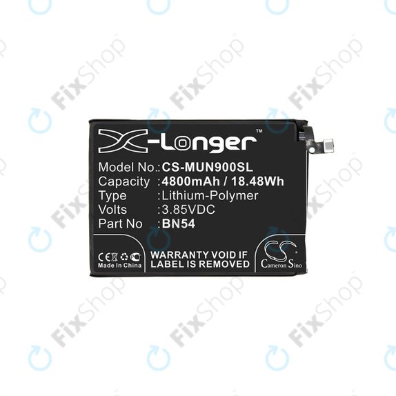 Baterija za Xiaomi Redmi 9 M2004J19G, 4800mAh, Li-Pol, 3.85 V, BN54, HQ