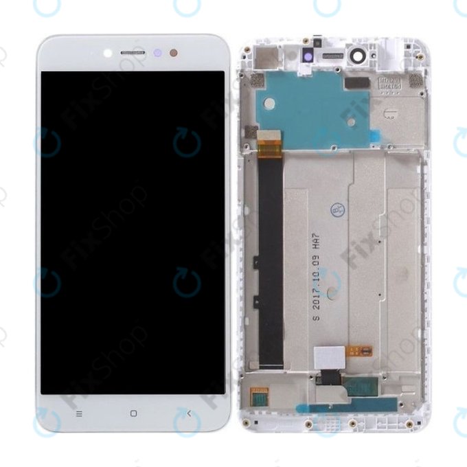 Xiaomi Redmi Note 5A 32GB, 64GB - LCD zaslon + steklo na dotik + okvir (White) TFT