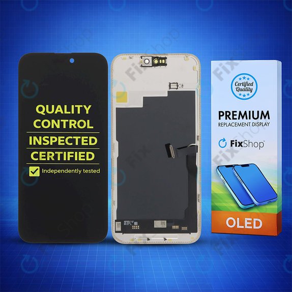 Zaslon Soft OLED za iPhone 15 Pro Max, Steklo na dotik z okvirjem, DIAGNOSTIC