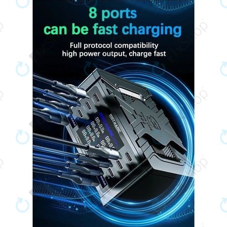 Mechanic V-Power 8 Pro - Servisna USB polnilna postaja z USB-C, USB 3.0
