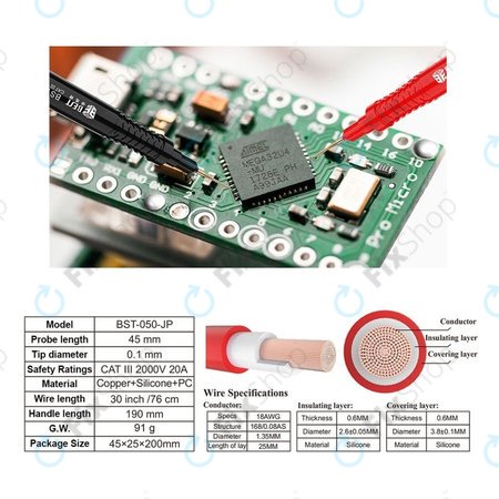 Best BST-050 - Dvojni preskusni kabel za multimeter (superprevodni)