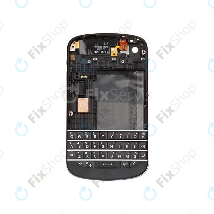 Blackberry Q10 - LCD zaslon + steklo na dotik + okvir (White) TFT