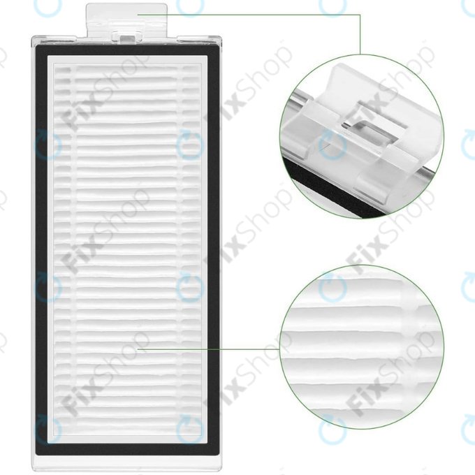 Komplet nadomestnih delov za Xiaomi Roborock Q7+, Q7 Max, Q7 Max+ (1x Glavna krtača, 2x Filter, 2x Stranska krtača – bela)