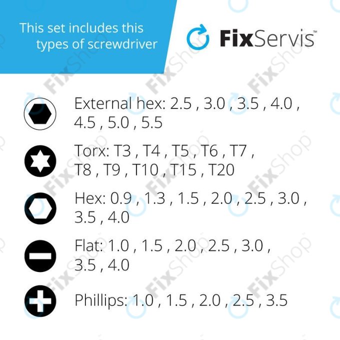 Jakemy JM-8128 - Komplet servisnega orodja za servis elektronike 45 v 1