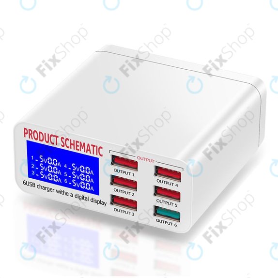 Product Schematic 896 - Servisna polnilna postaja USB z USB 3.0