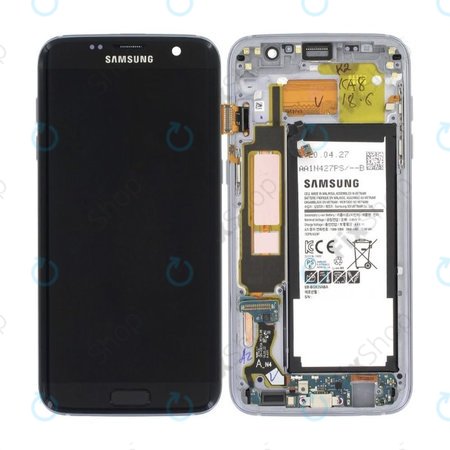 Samsung Galaxy S7 Edge G935F - LCD zaslon + steklo na dotik + okvir + baterija (Black) - GH82-13359A Genuine Service Pack