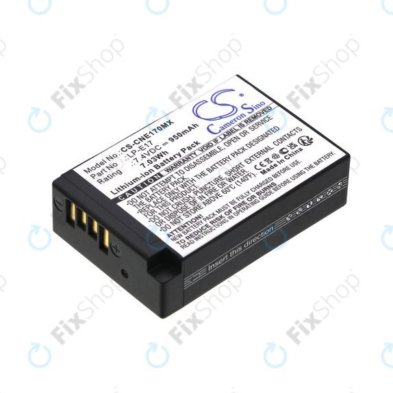 Baterija za Canon EOS, 950mAh, Li-Ion, 7.4V, LP-E17, HQ