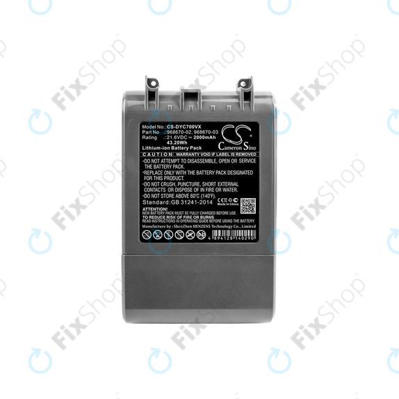 Dyson V7 - Baterija 968670-02, 968670-03 Li-Ion 21.6V 2000mAh HQ
