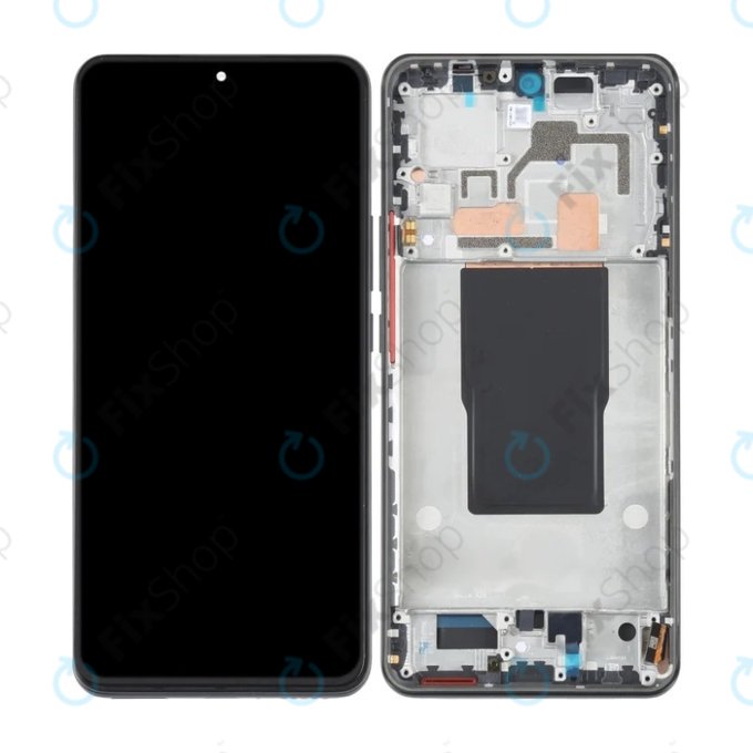 Xiaomi 12T 220712AG - LCD zaslon + steklo na dotik + okvir (Black) OLED