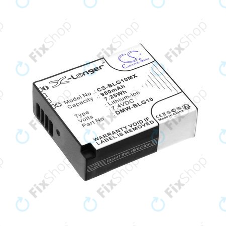 Baterija za Leica D-Lux Type 109, Panasonic Lumix DMC-GF3, GX7, LX100, 980mAh, Li-Ion, 7.4V, DMW-BLG10, HQ