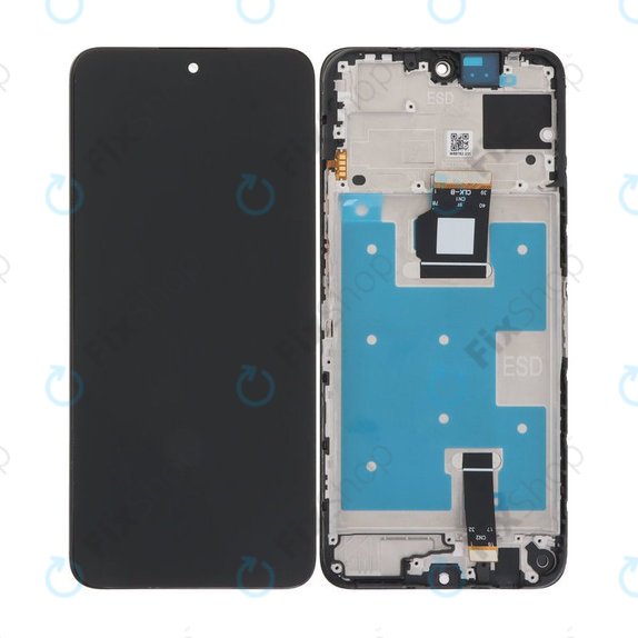 Honor X7b - LCD zaslon + steklo na dotik + okvir (Midnight Black) TFT