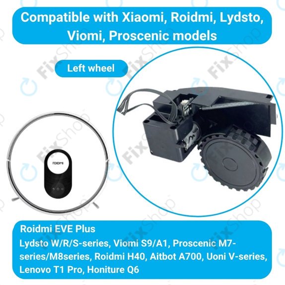 Roidmi EVE Plus - Kolo z Motorjem (Levo) (Črna)