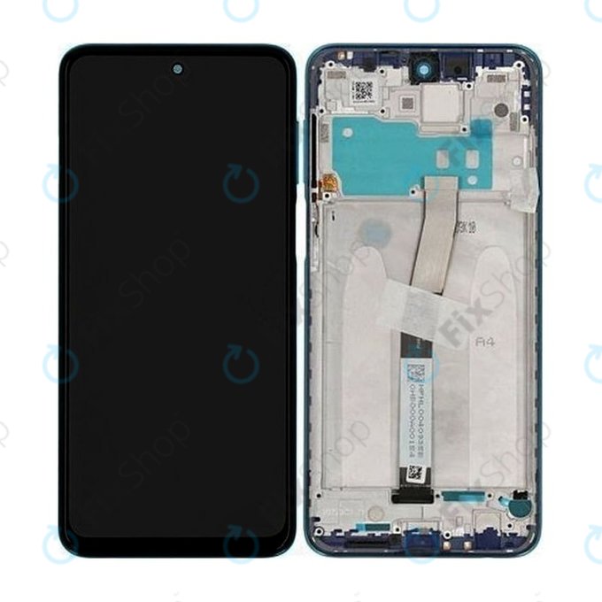 Xiaomi Redmi Note 9 Pro - LCD zaslon + steklo na dotik + okvir (Aurora Blue) - 560005J6B200 Genuine Service Pack