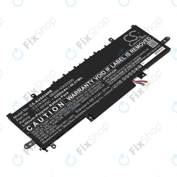 Baterija za Asus ZenBook 14, Flip 14, 4200mAh, Li-Pol, 11.55V, C31N1841, HQ