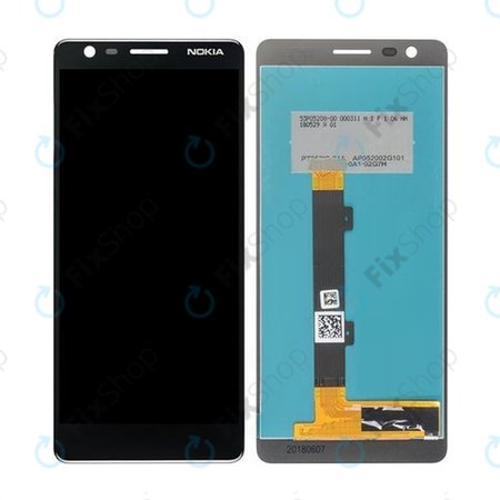Nokia 3.1 - LCD zaslon + steklo na dotik (Black) TFT