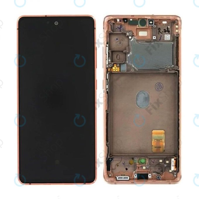 Samsung Galaxy S20 FE G780F - LCD zaslon + steklo na dotik + okvir (Cloud Orange) - GH82-24219F, GH82-31328F, GH82-31329F, GH82-24220F Genuine Service Pack