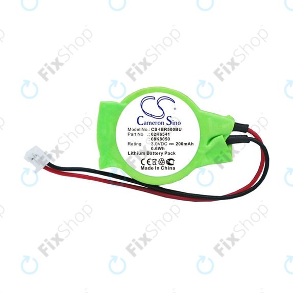 Rezervna baterija za Lenovo Thinkpad, 200mAh, Lithium, 3V, 02K6541, HQ