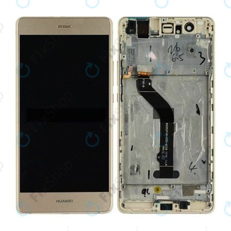 Huawei P9 lite - LCD zaslon + steklo na dotik + okvir (Gold) TFT