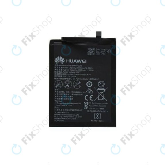 Huawei Mate 10 Lite, Honor 7X, Nova 2 Plus, P Smart Plus (Nova 3i), P30 Lite, P30 Lite 2020 - Baterija HB356687ECW 3240mAh - 24022598, 24022698, 24022872 Genuine Service Pack