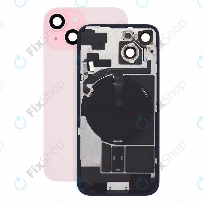Steklo zadnjega ohišja za iPhone 15, Pink, Pulled A