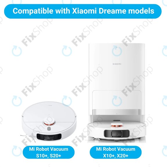 Komplet nadomestnih delov za Xiaomi Mi Robot Vacuum S20+, S10+, X20+, X10+ (2x Glavna krtača, 4x Filter, 4x Stranska krtača – črna, 8x Krpa za brisanje, 4x Vrečka za prah)