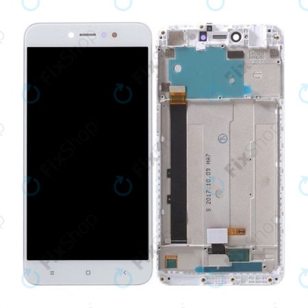 Xiaomi Redmi Note 5A 32GB, 64GB - LCD zaslon + steklo na dotik + okvir (White) TFT