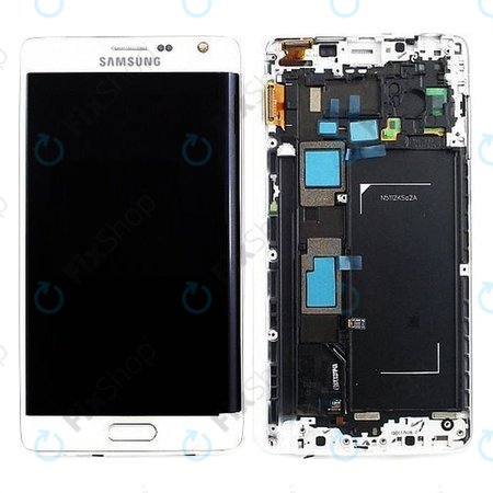 Samsung Galaxy Note Edge N915FY - LCD zaslon + steklo na dotik + okvir (White) - GH97-16636B Genuine Service Pack
